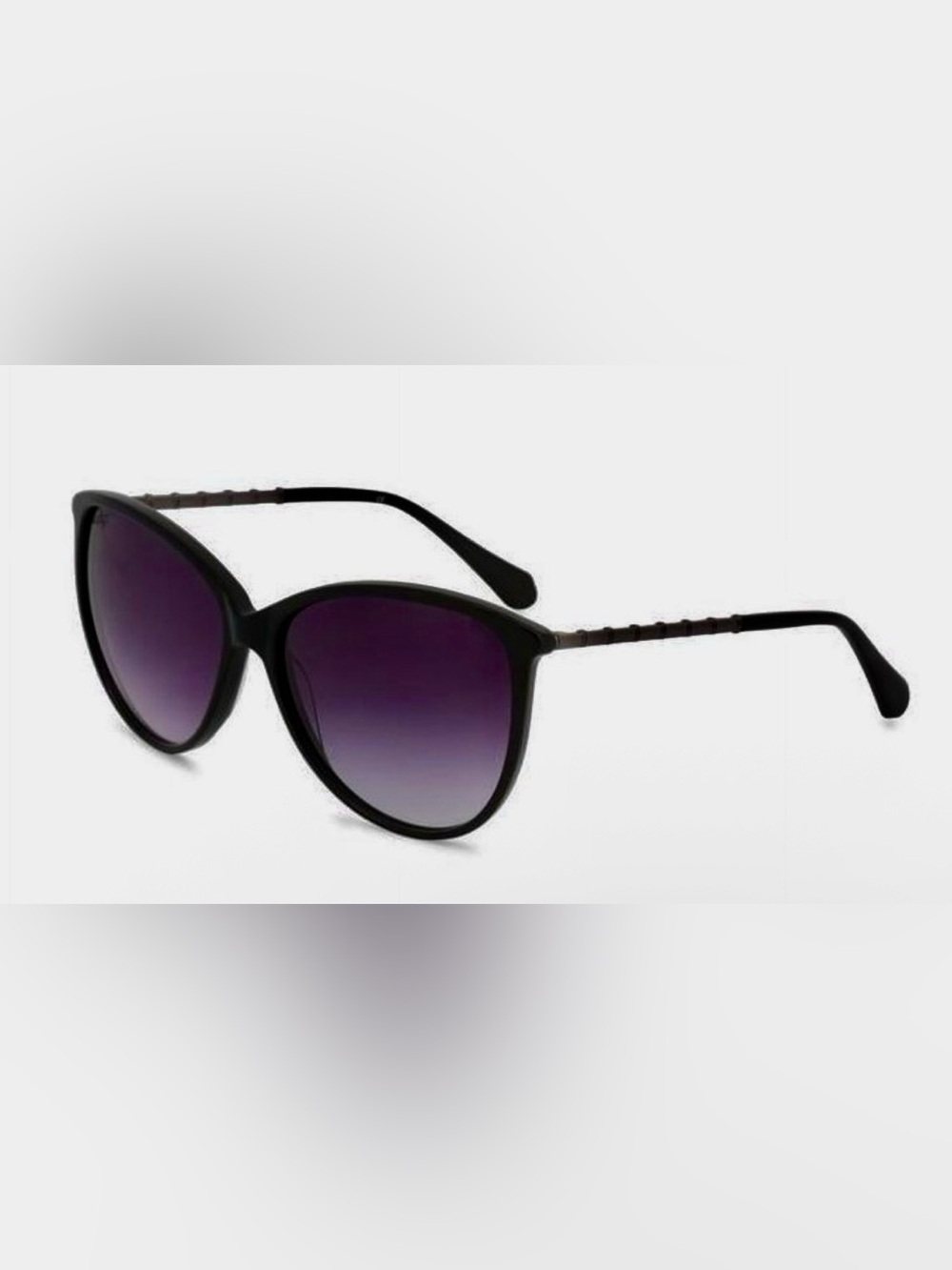 BALMAIN CAT-EYE BLACK SUNGLASSES WITH GRADIENT PURPLE LENSES